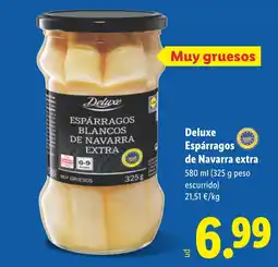 Lidl DELUXE Espárragos de Navarra extra oferta