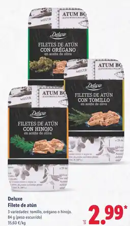 Lidl DELUXE Filete de atún oferta