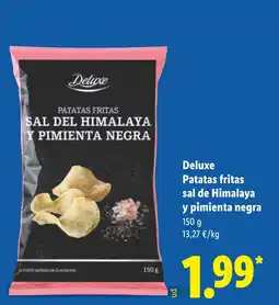 Lidl DELUXE Patatas fritas sal de Himalaya y pimienta negra oferta