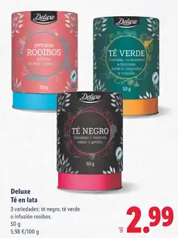 Lidl DELUXE Té en lata oferta