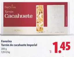 Lidl FAVORINA Turrón de cacahuete Imperial oferta
