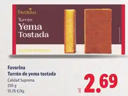 Lidl FAVORINA Turrón de yema tostada oferta