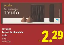 Lidl FAVORINA Turrón de chocolate trufa oferta