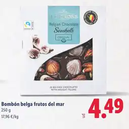 Lidl J.D CROSS Bombón belga frutos del mar oferta