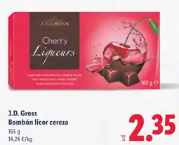 Lidl J.D.GROSS Bombón licor cereza oferta