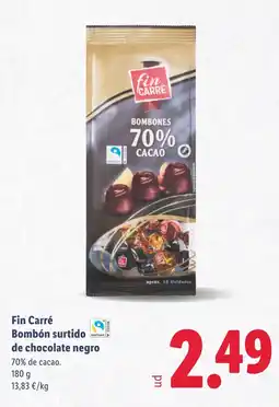 Lidl FIN CARRE Bombón surtido de chocolate negro oferta