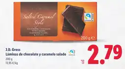 Lidl J.D.GROSS Láminas de chocolate y caramelo salado oferta