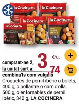 BonpreuEsclat La cocinera - croquetes de pernil iberic o bolets, o pollastre o carn d'olla oferta