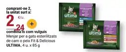 BonpreuEsclat Última - menjar per a gats esterilitzats de carn o peix fit & delicious oferta