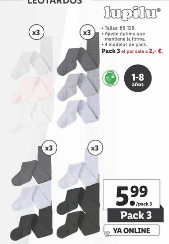 Lidl Leotardos lupilu oferta