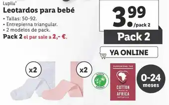 Lidl Leotardos lupilu oferta