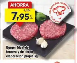 FROIZ Burger Meat de ternera y de cerdo elaboración propia oferta