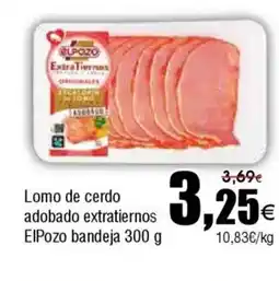 FROIZ ELPOZO Lomo de cerdo adobado extratiernos bandeja oferta
