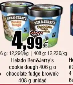 FROIZ Helado Ben&Jerry's cookie dough o chocolate fudge brownie oferta