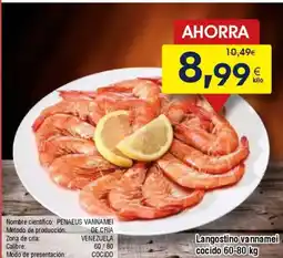 FROIZ Langostino vannamei cocido oferta