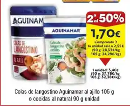 FROIZ Colas de langostino Aguinamar al ajillo o cocidas al natural oferta