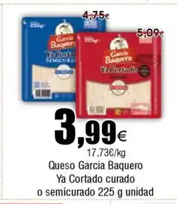 FROIZ Queso García Baquero Ya Cortado curado o semicurado oferta