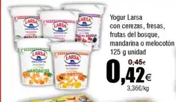 FROIZ Yogur Larsa con cerezas, fresas, frutas del bosque, mandarina o melocotón oferta