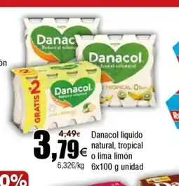 FROIZ DANACOL líquido natural, tropical o lima limón oferta