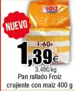 FROIZ Pan rallado crujiente con maíz oferta
