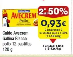 FROIZ Caldo Avecrem Gallina Blanca pollo 12 pastillas oferta