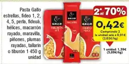 FROIZ Pasta gallo estrellas, fideo perla, fideuá, hélices, macarrón rayado, maravilla, piñones, plumas rayadas, tallarin o tiburón oferta