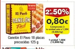 FROIZ EL PAVO Canelón 18 placas precocidas oferta