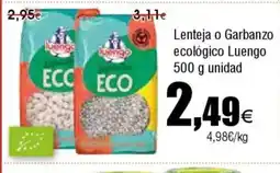 FROIZ LUENGO Lenteja o Garbanzo ecológico oferta