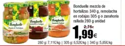 FROIZ BONDUELLE mezcla de hortalizas Remolacha en rodajas o zanahoria rallada oferta