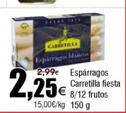 FROIZ CARRETILLA Espárragos fiesta oferta