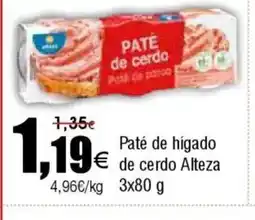 FROIZ ALTEZA Paté de hígado de cerdo oferta