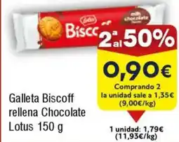 FROIZ LOTUS Galleta Biscoff rellena Chocolate oferta