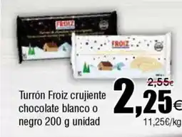 FROIZ Turrón Froiz crujiente chocolate blanco o negro oferta