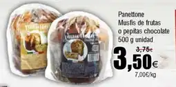 FROIZ Panettone Musfis de frutas o pepitas chocolate oferta