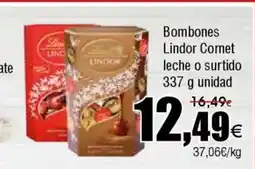 FROIZ LINDOR Bombones Cornet leche o surtido oferta