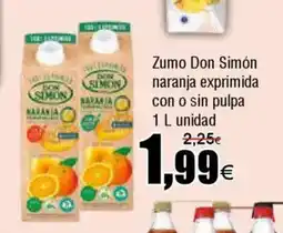 FROIZ DON SIMÓN Zumo naranja exprimida con o sin pulpa oferta