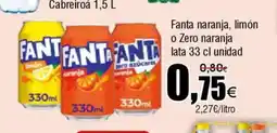 FROIZ FANTA naranja, limón o Zero naranja oferta