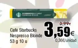 FROIZ STARBUCKS Café Nespresso Blonde oferta