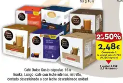 FROIZ DOLCE GUSTO Café cápsulas Bonka, Lungo, café con leche intenso, ristretto, cortado descafeinado o con leche descafeinado oferta