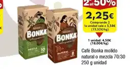 FROIZ BONKA Café molido natural o mezcla 70/30 oferta
