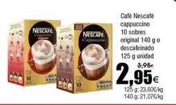 FROIZ NESCAFÉ Café cappuccino 10 sobres original o descafeinao oferta