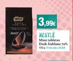FROIZ NESTLÉ Mini tabletas Dark Sublime 70% oferta