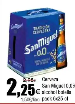 FROIZ SAN MIGUEL Cerveza alcohol botella oferta
