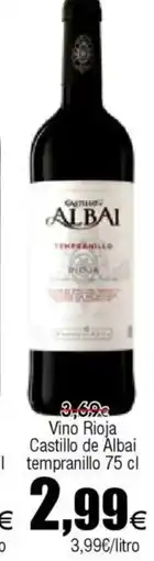 FROIZ Vino Rioja Castillo de Albai tempranillo oferta