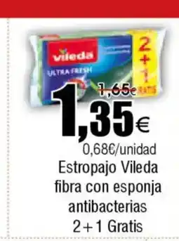 FROIZ VILEDA Estropajo fibra con esponja antibacterias oferta