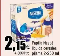 FROIZ Papilla Nestlé líquida cereales pijama oferta