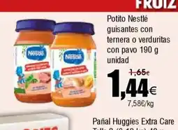 FROIZ Potito Nestlé guisantes con ternera o verduritas con pavo oferta