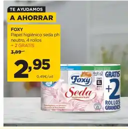 Alimerka FOXY Papel higiénico seda ph neutro, 4 rollos oferta
