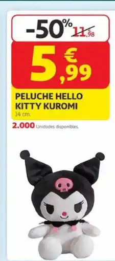 Alcampo KUROMI Peluche hello kitty oferta