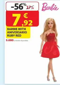 Alcampo BARBIE 80th aniversario ruby red oferta